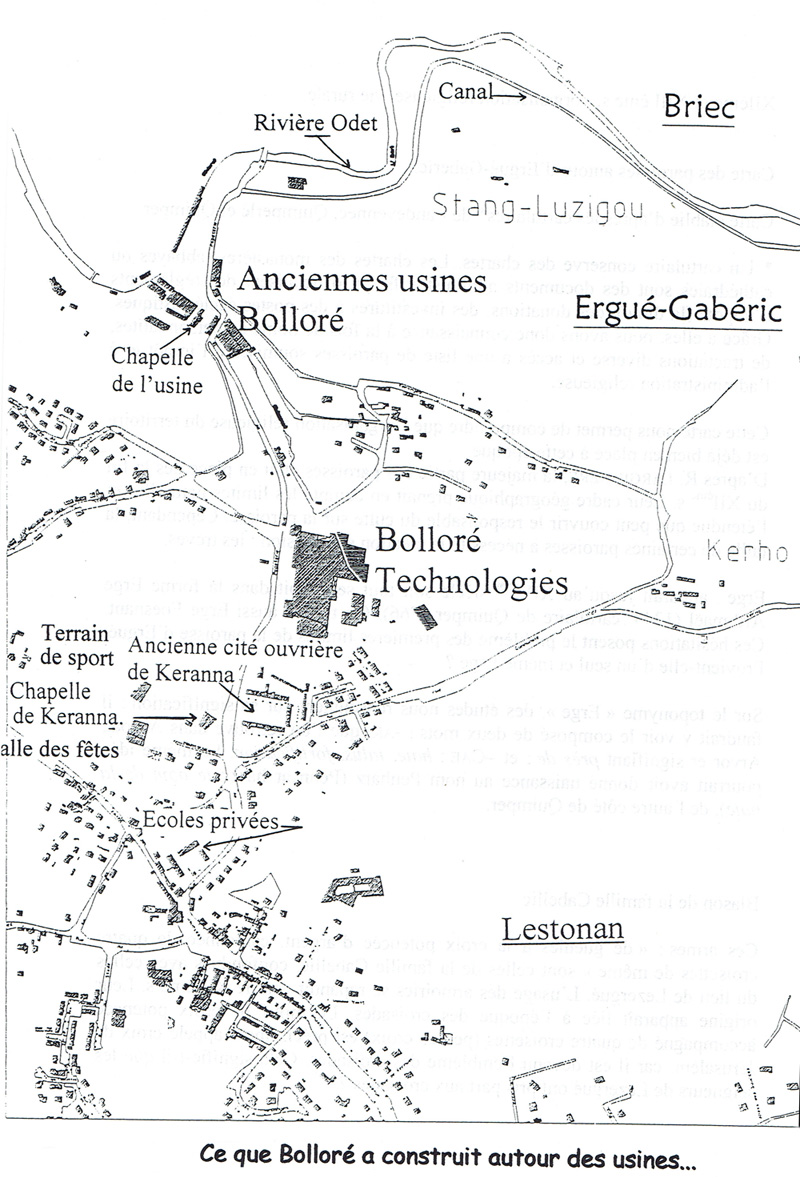 Carte patrimoine Bolloré à Odet