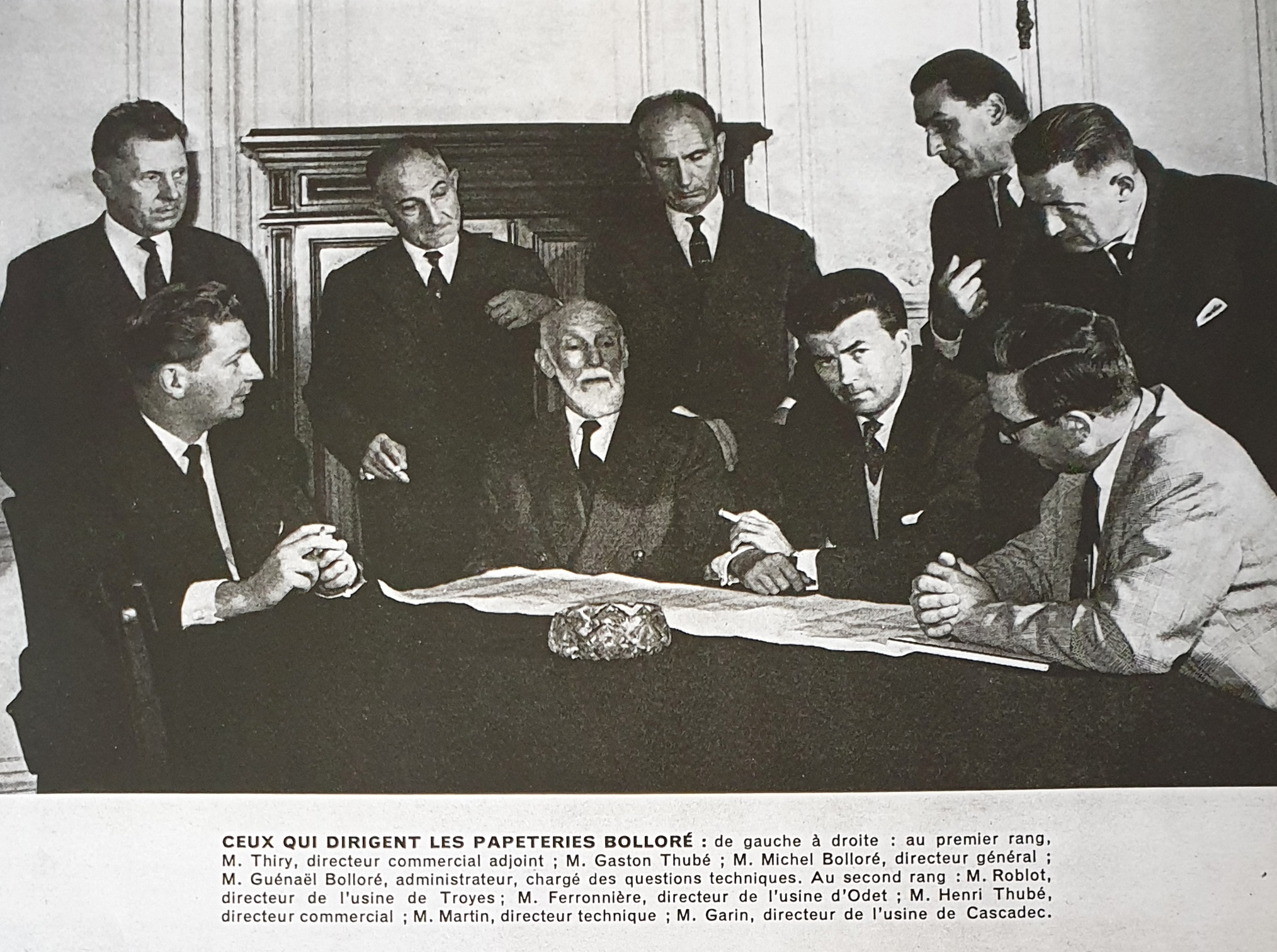 Les dirigeants des papeteries Bolloré Revue Réalités sept 1959