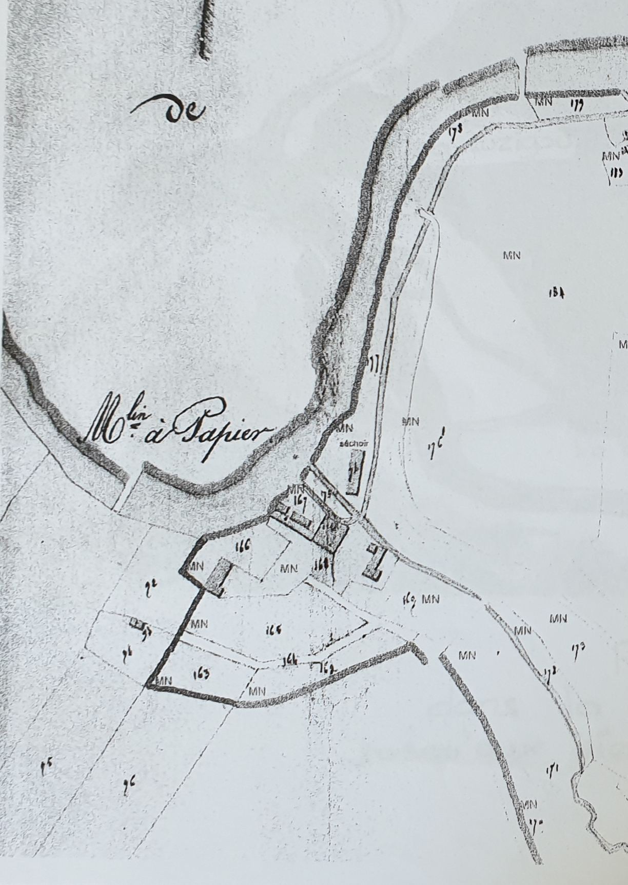 Plan Moulin à papier XIXe