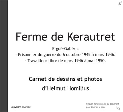 Carnet de dessins et photos d'Helmut Homilius