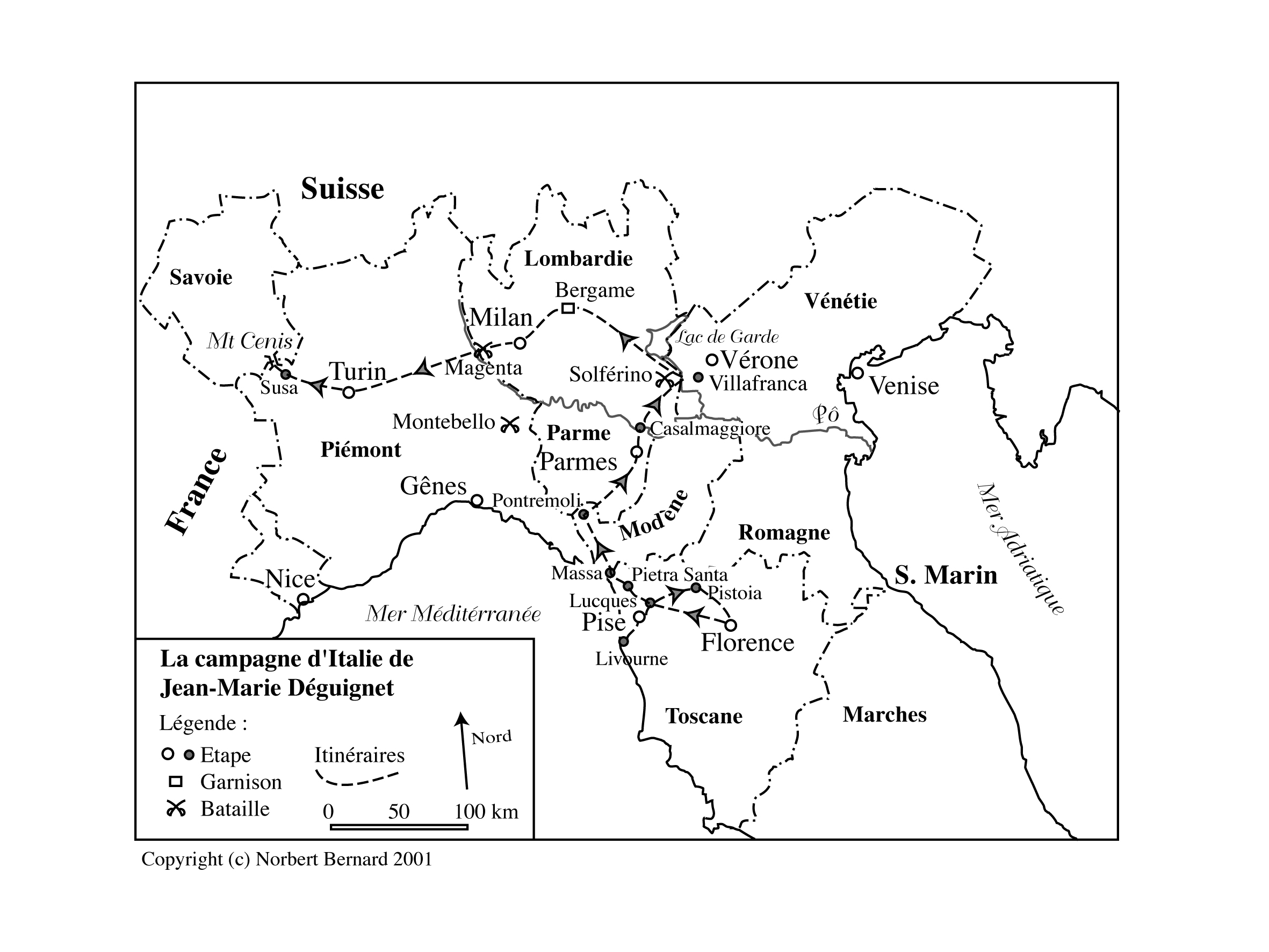 Italie déplacements militaires Déguignet