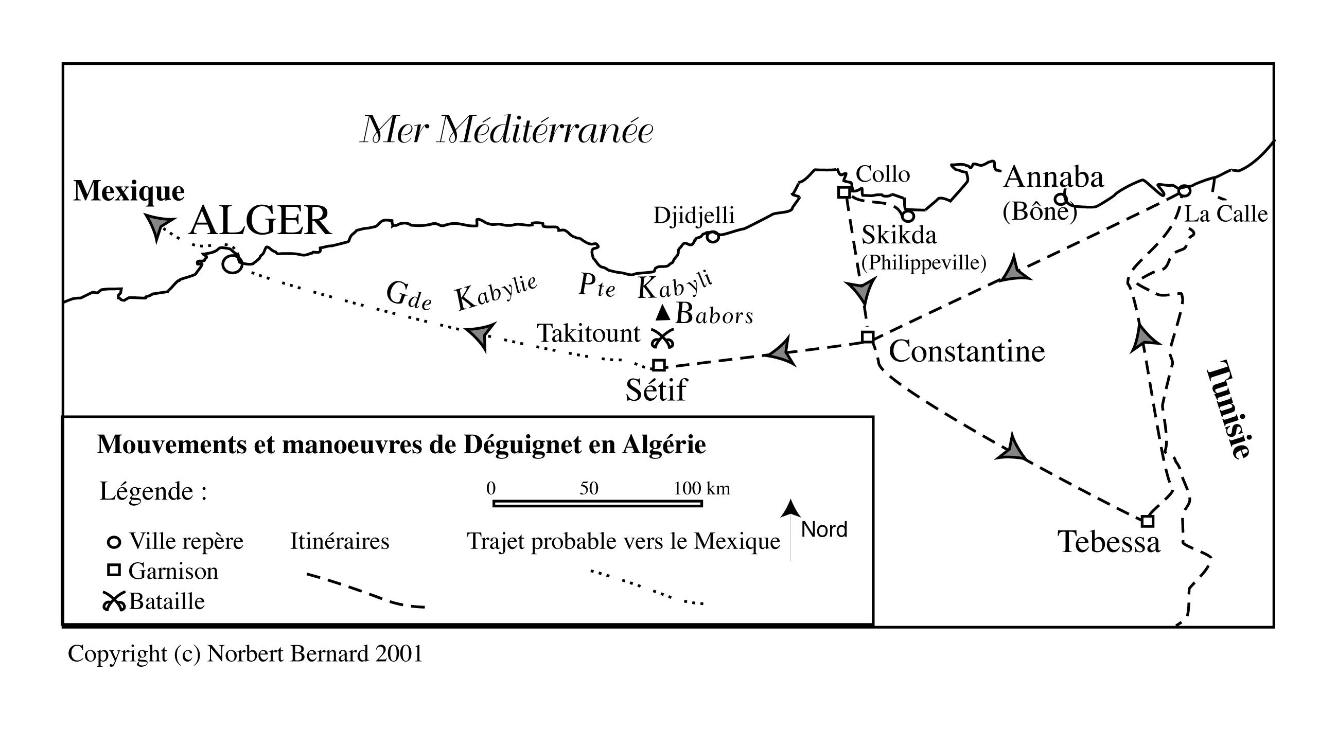 Kabylie déplacements militaires Déguignet