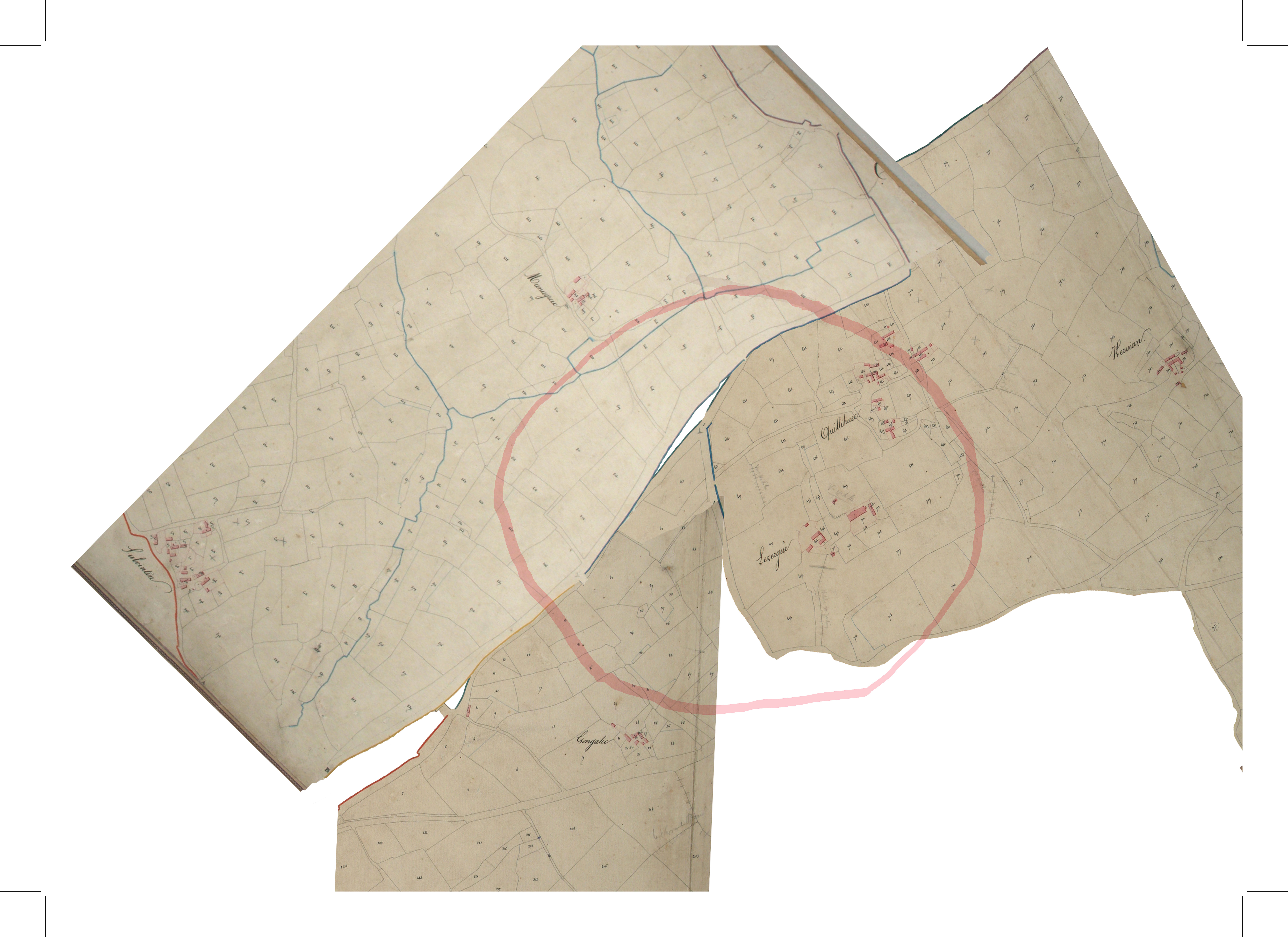 Reconstitution cadastre 1834 pour Croas Spern