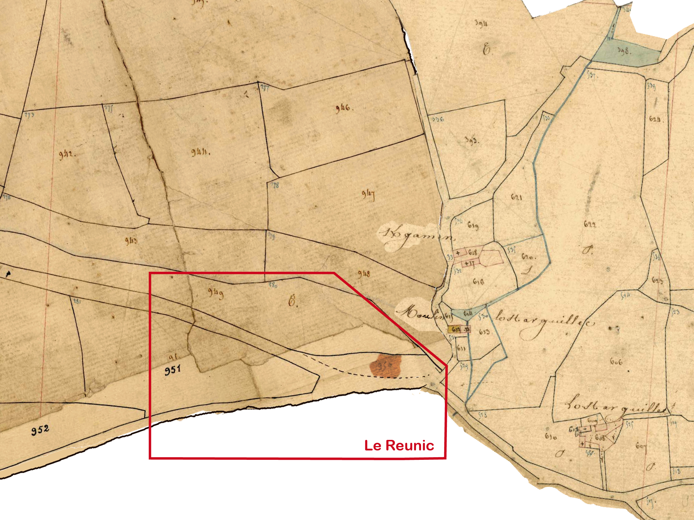 Reunic Cadastre 1834