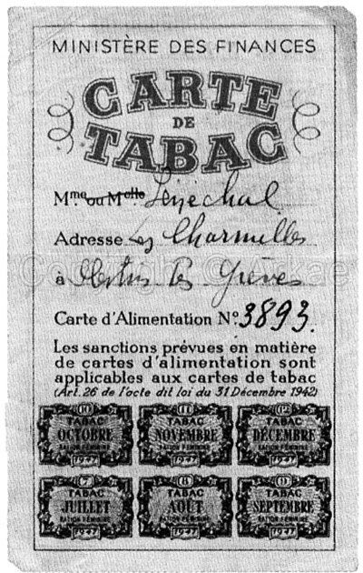 Arkae > Tresors archives > Guerres > Carte de tabac